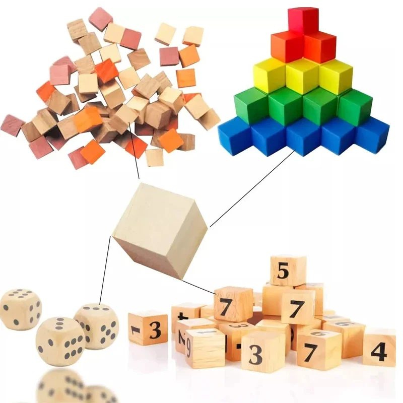 24pcs 4cm Wooden Blocks for Cr - đánh giá và giá Art Craft 2 Year Olds