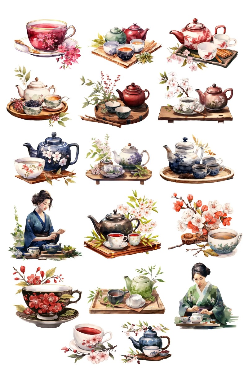 Cute Watercolor Tea Ceremony,  - đánh giá và giá Art Craft 6 Year Old