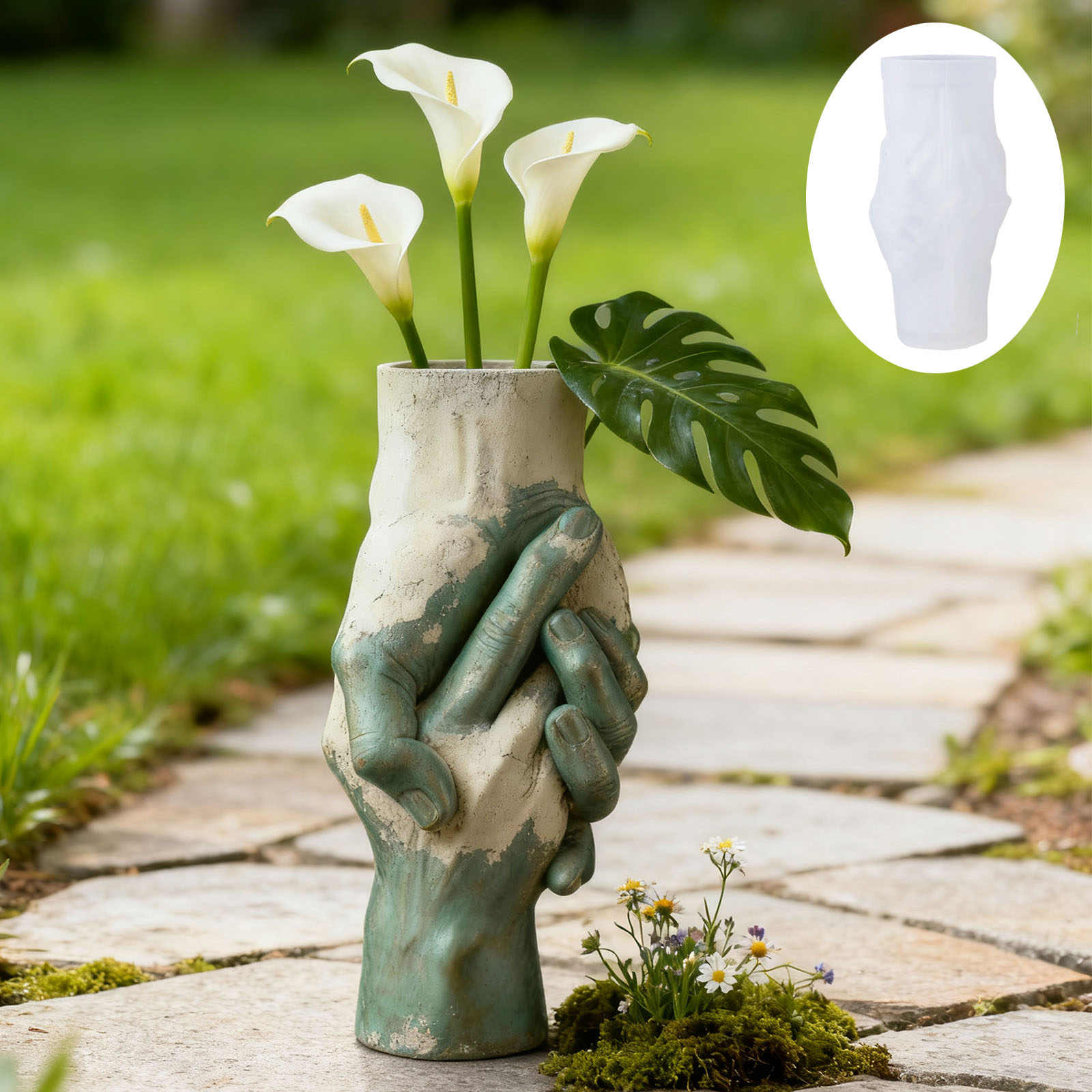 Artistic Hand-in-Hand Vase Sil - đánh giá và giá Art Craft Vase