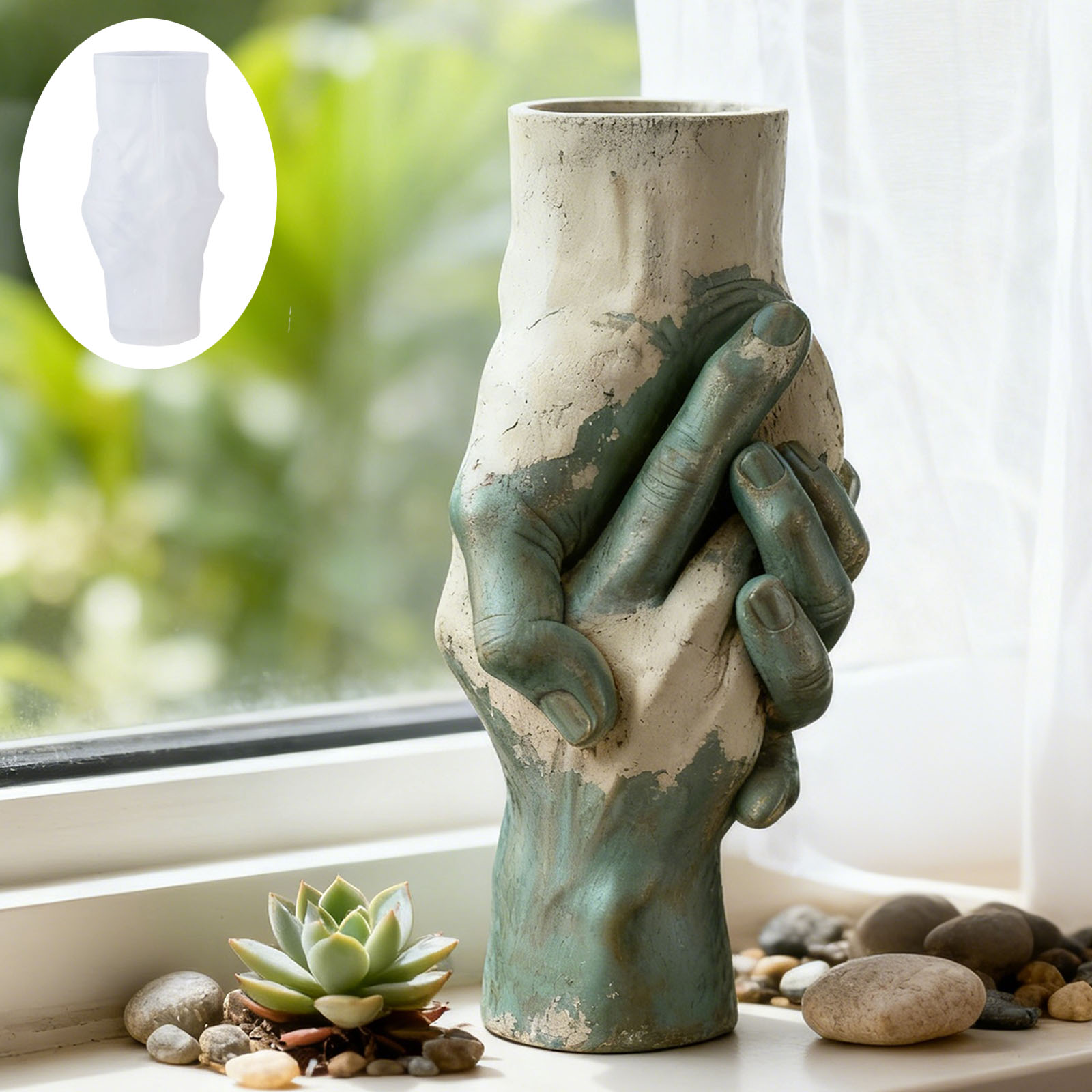 Artistic Hand-in-Hand Vase Sil - đánh giá và giá Art Craft Vase