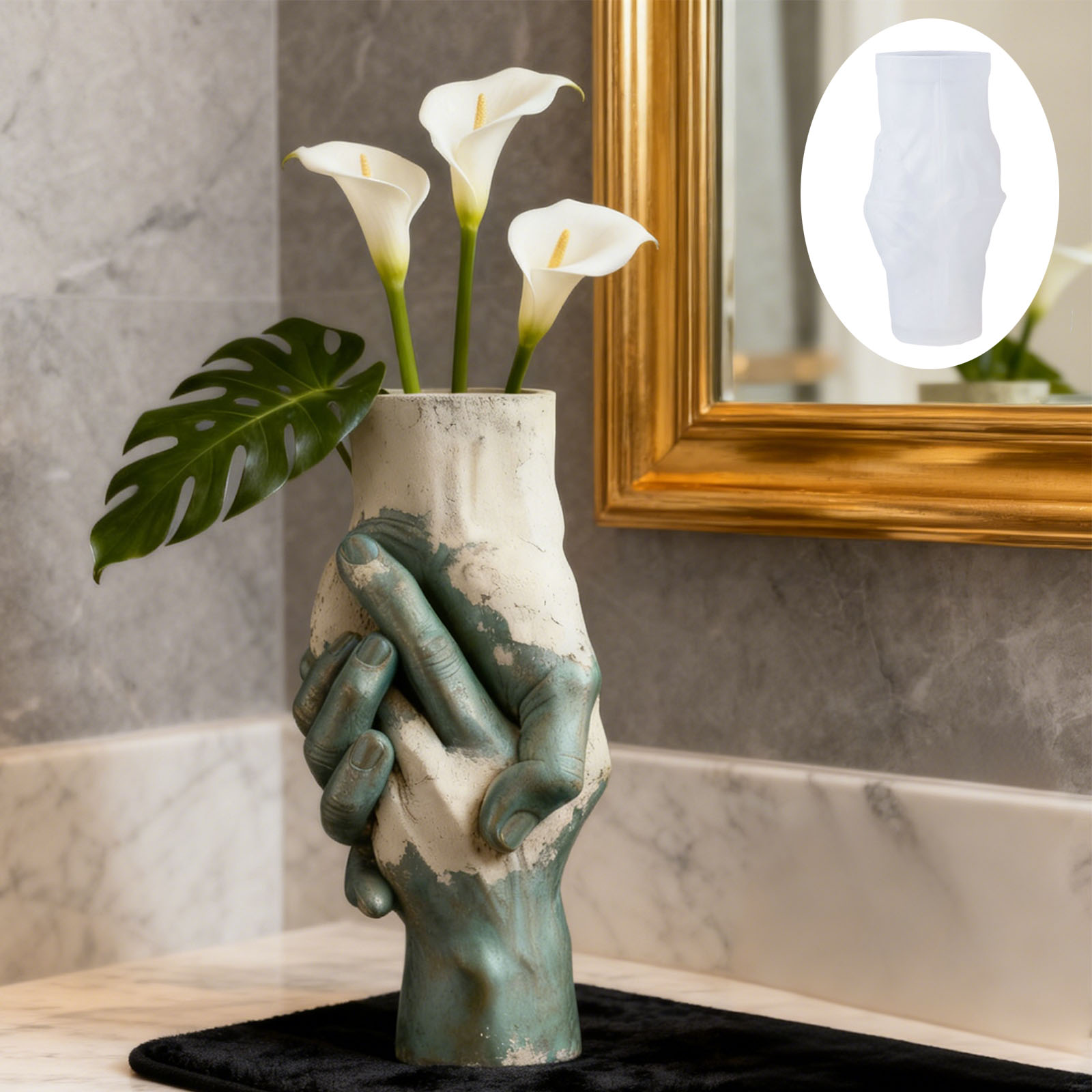 Artistic Hand-in-Hand Vase Sil - đánh giá và giá Art Craft Vase