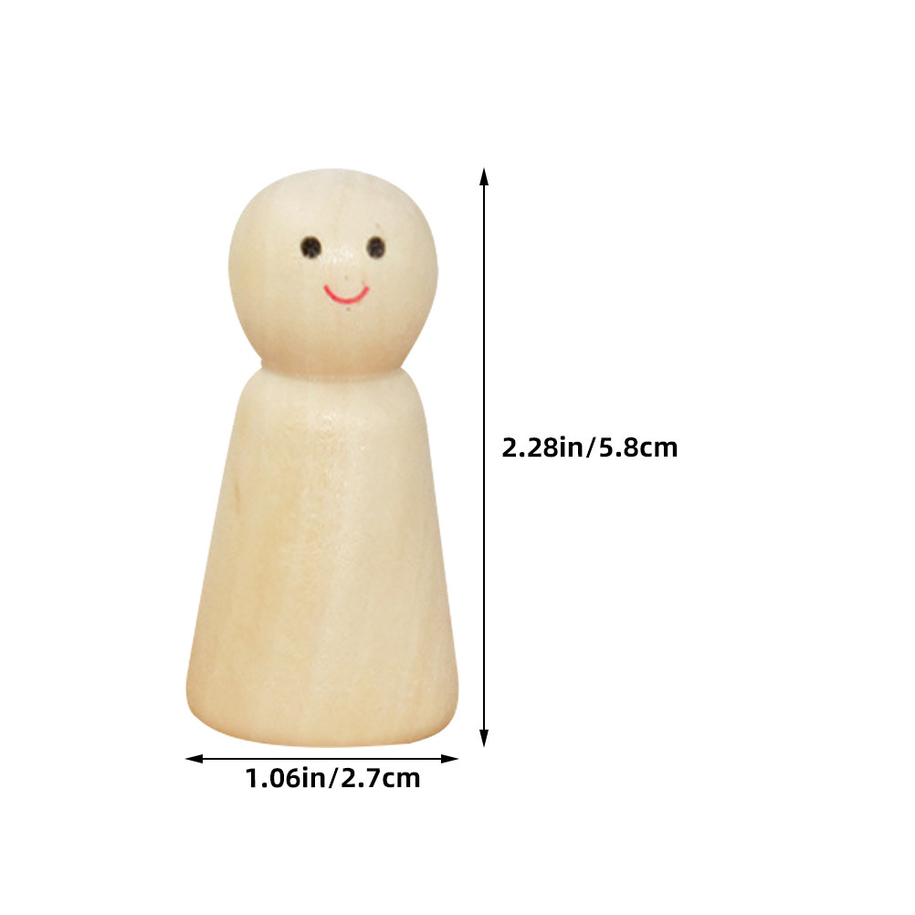 10pcs Wooden Peg Unfinished Di - đánh giá và giá Art Craft Project