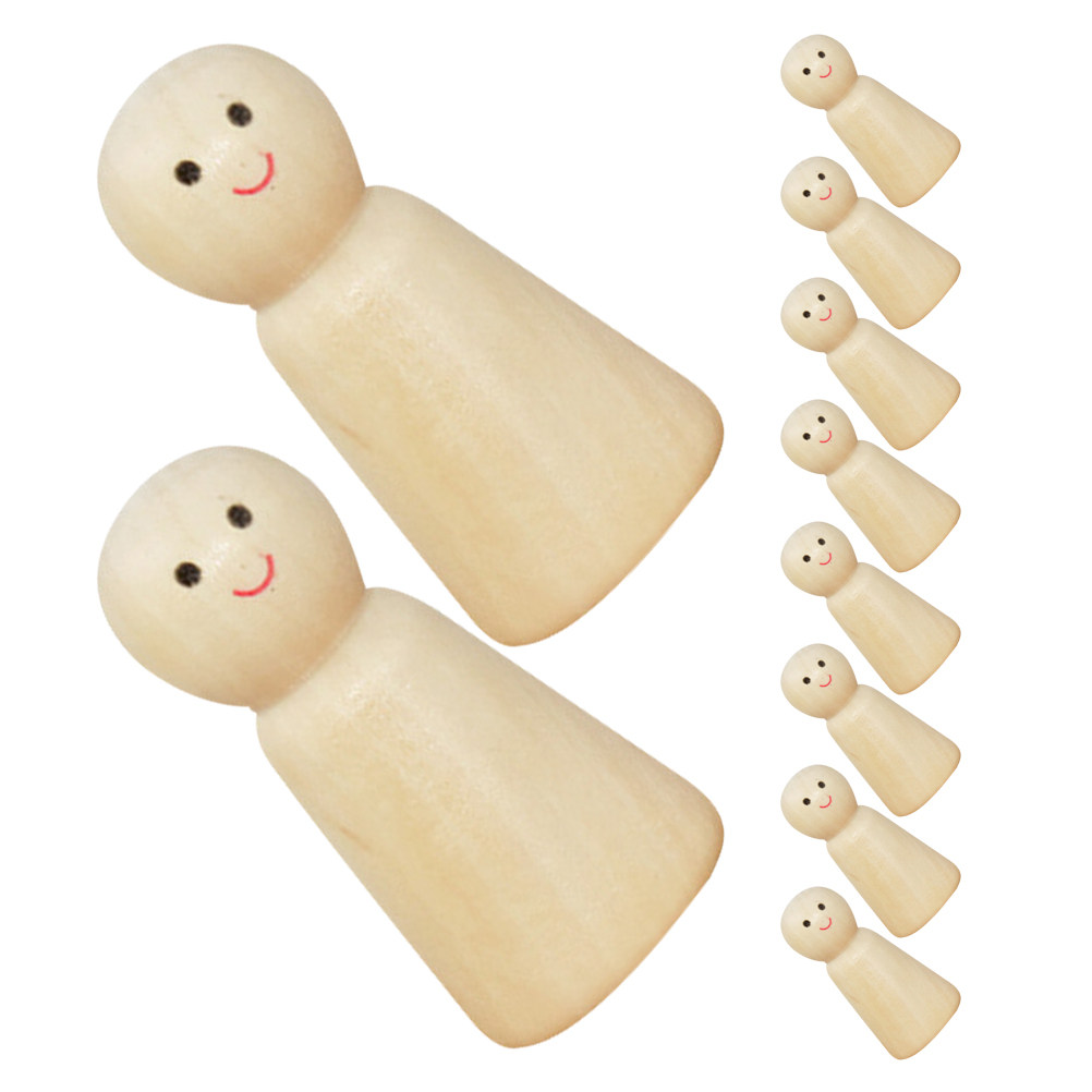 10pcs Wooden Peg Unfinished Di - đánh giá và giá Art Craft Project