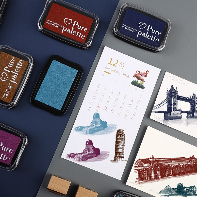 12 Colors Large Size Vintage I - đánh giá và giá Stamping Ink Pad