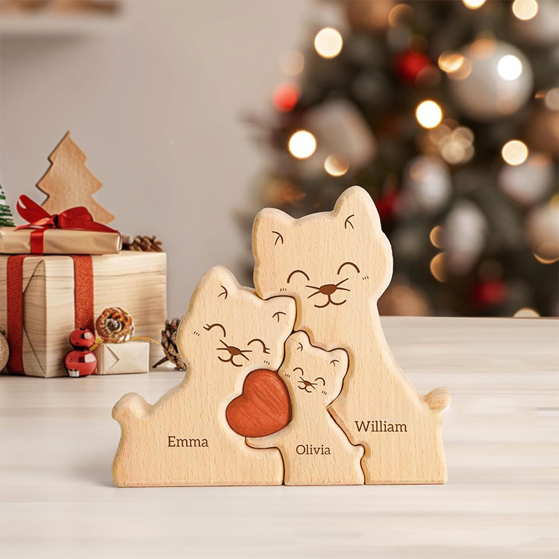 Wooden Cat Art Puzzle Warm Fam - đánh giá và giá Art Craft 2 Year Olds