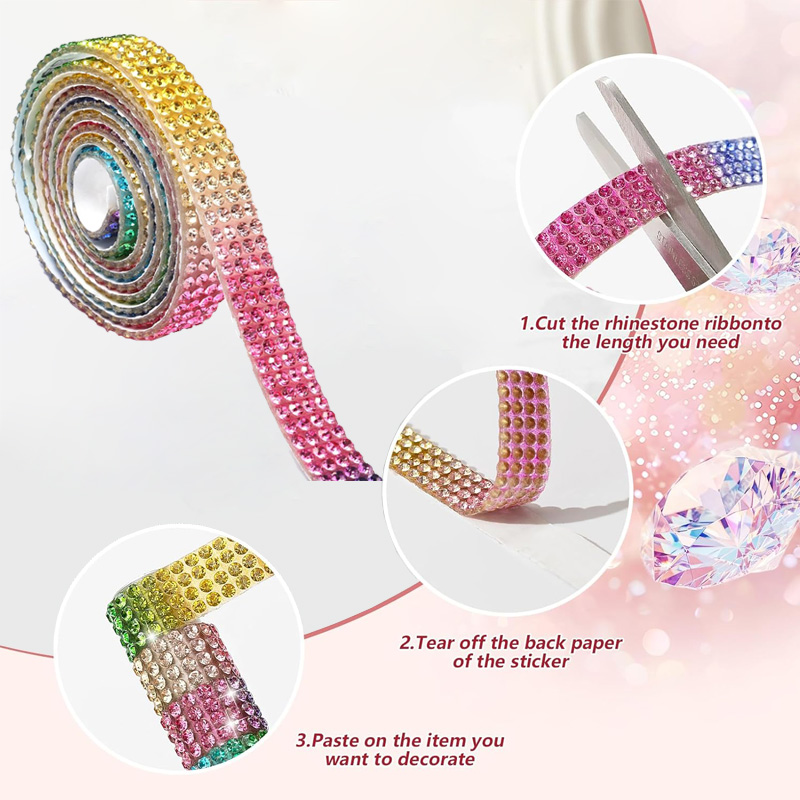 4 Row Rhinestone Ribbon Roll D - đánh giá và giá Art Craft 2 Year Olds