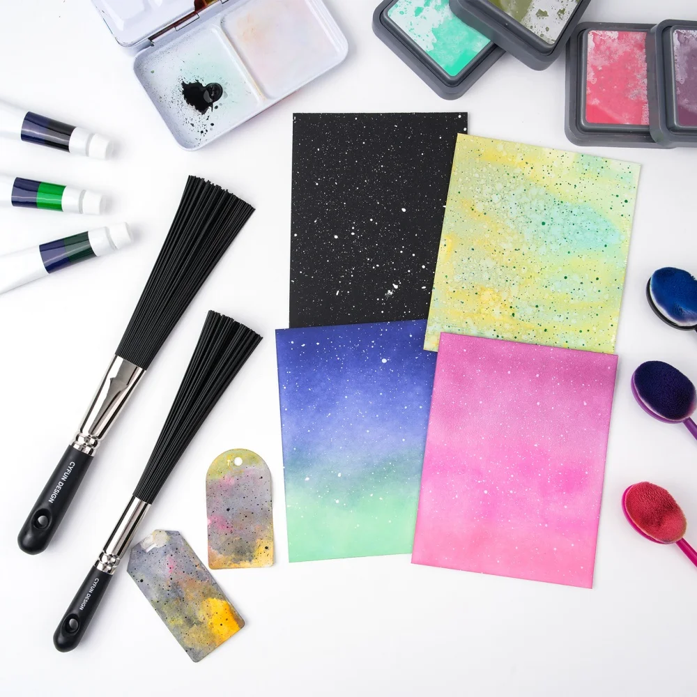 Flat/Round Splatter Brush Abst - đánh giá và giá Art Craft Project