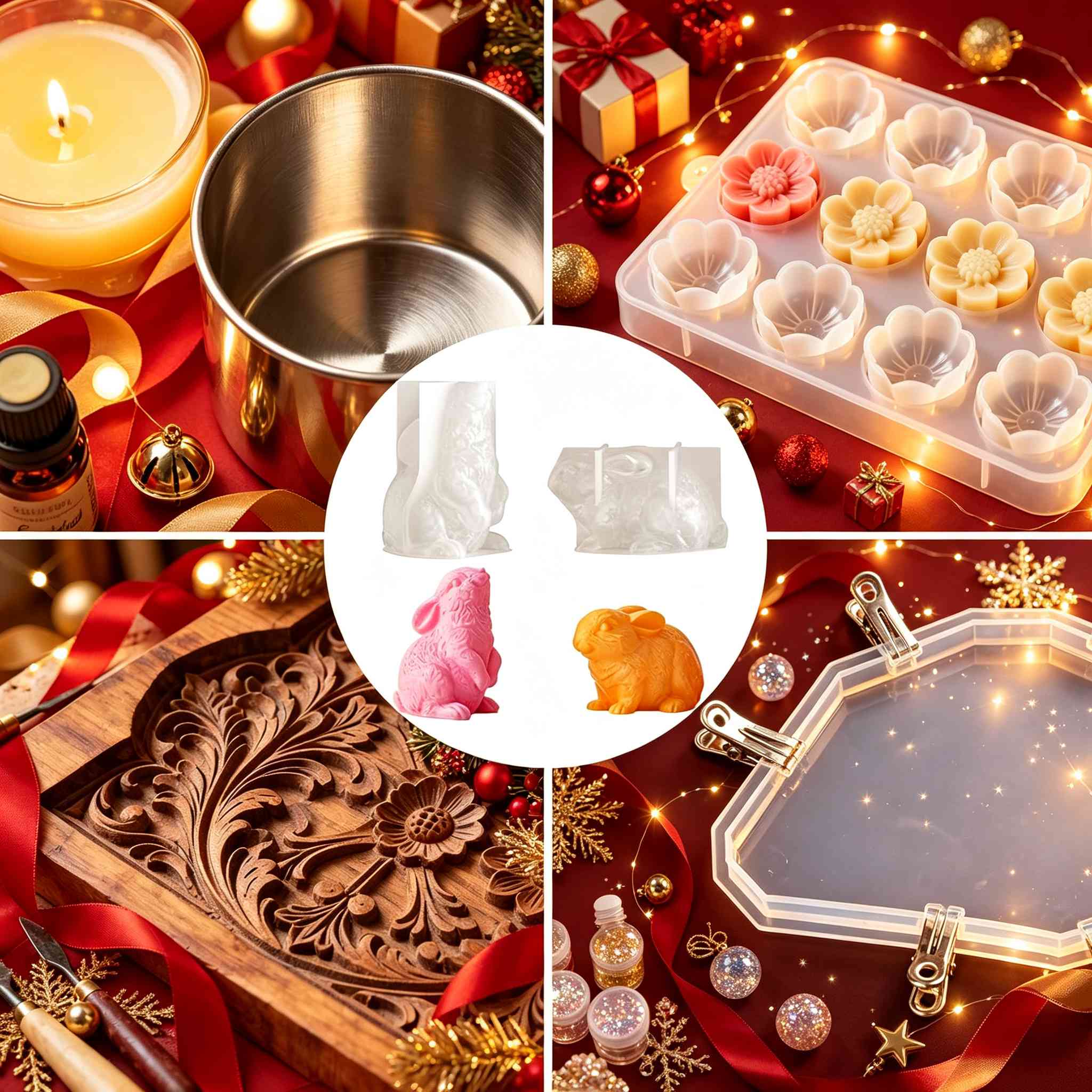 3D Rabbit Silicone Candle Mold - đánh giá và giá Candle Making Wax