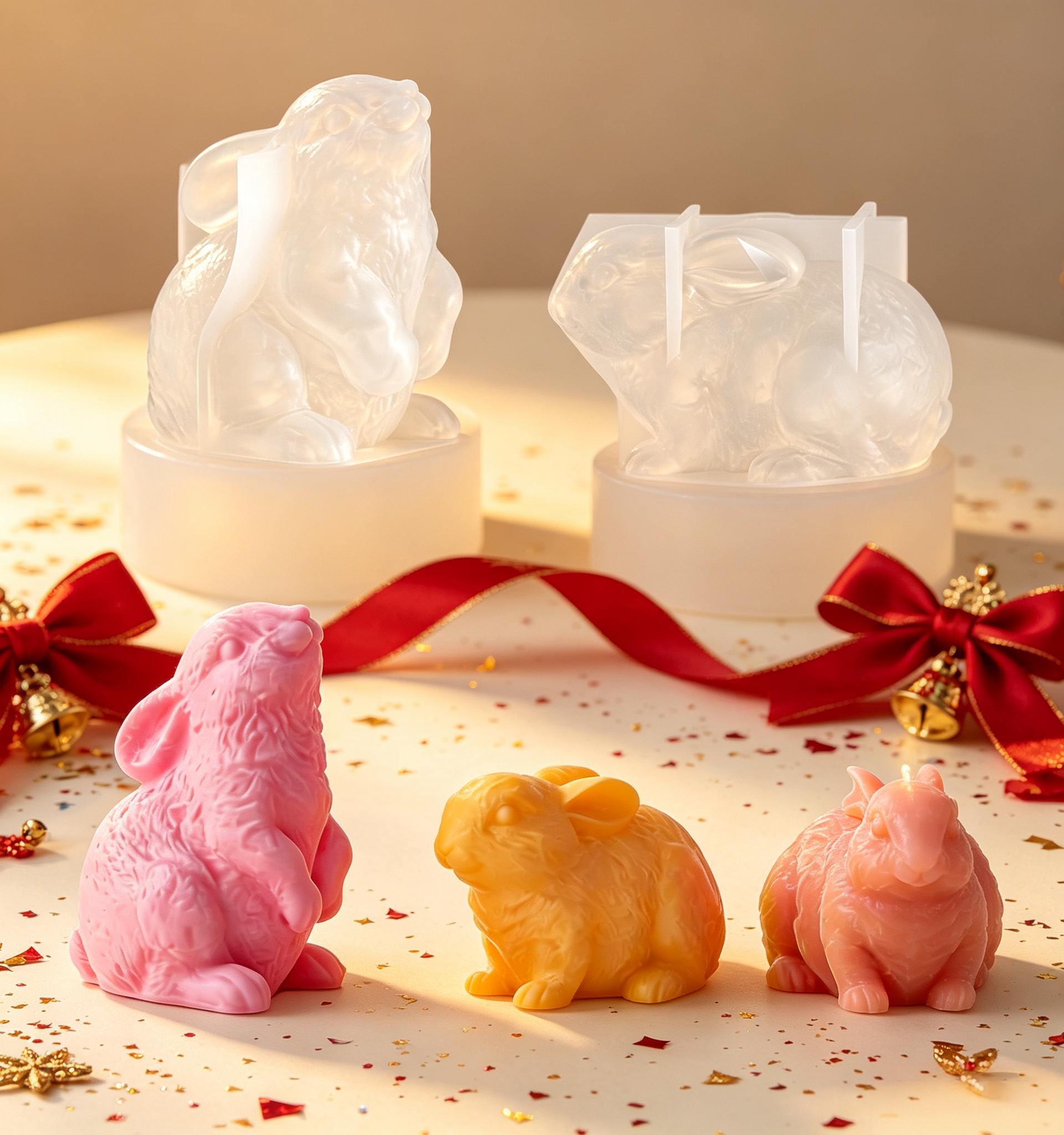 3D Rabbit Silicone Candle Mold - đánh giá và giá Candle Making Wax